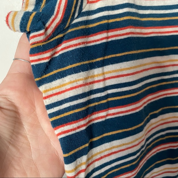 💜 3/25 Madewell Frisbee Striped V-Neck Tee XL - Picture 6 of 7